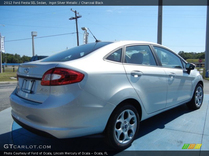 Ingot Silver Metallic / Charcoal Black 2012 Ford Fiesta SEL Sedan