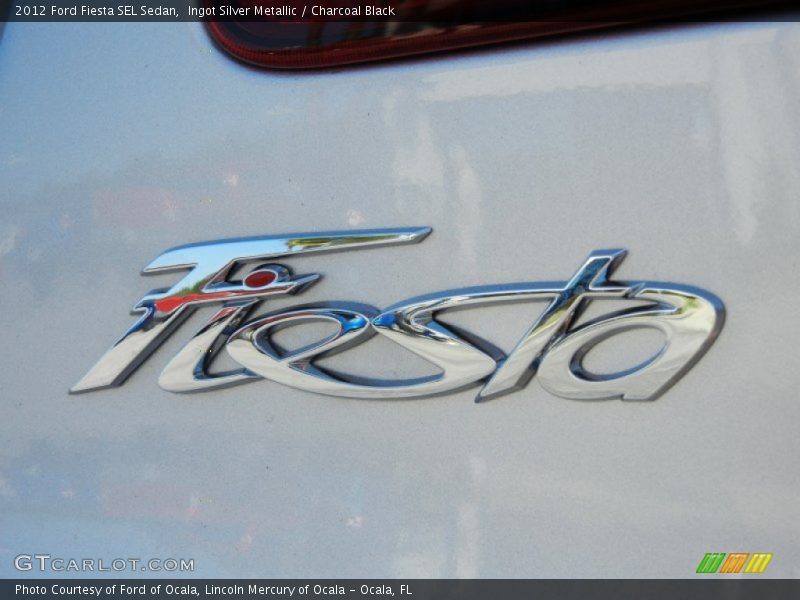 Ingot Silver Metallic / Charcoal Black 2012 Ford Fiesta SEL Sedan