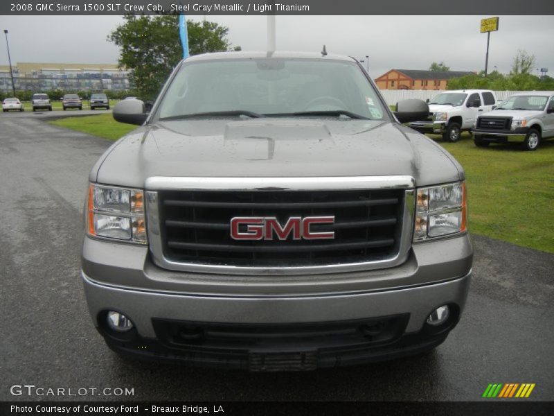 Steel Gray Metallic / Light Titanium 2008 GMC Sierra 1500 SLT Crew Cab