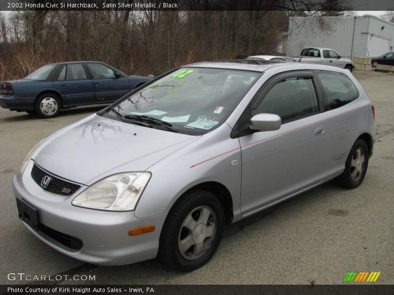 Satin Silver Metallic / Black 2002 Honda Civic Si Hatchback