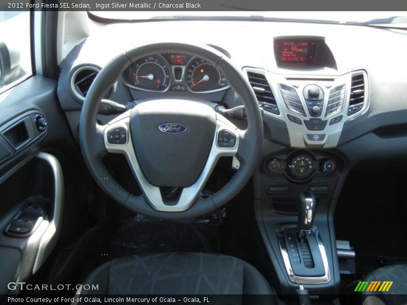 Ingot Silver Metallic / Charcoal Black 2012 Ford Fiesta SEL Sedan