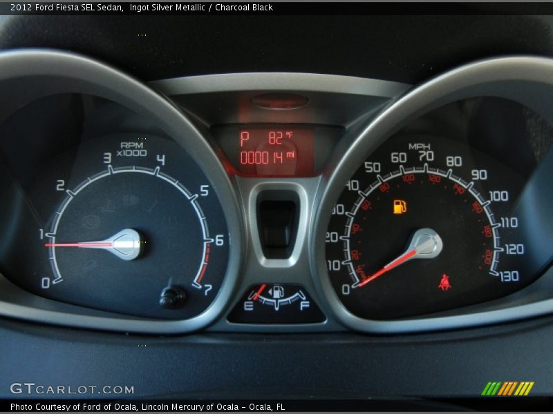 Ingot Silver Metallic / Charcoal Black 2012 Ford Fiesta SEL Sedan