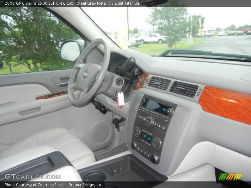 Steel Gray Metallic / Light Titanium 2008 GMC Sierra 1500 SLT Crew Cab