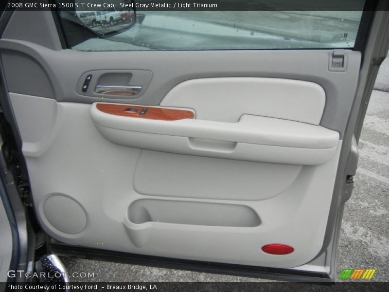 Steel Gray Metallic / Light Titanium 2008 GMC Sierra 1500 SLT Crew Cab