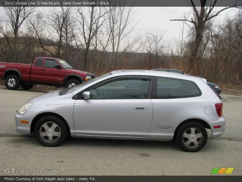 Satin Silver Metallic / Black 2002 Honda Civic Si Hatchback