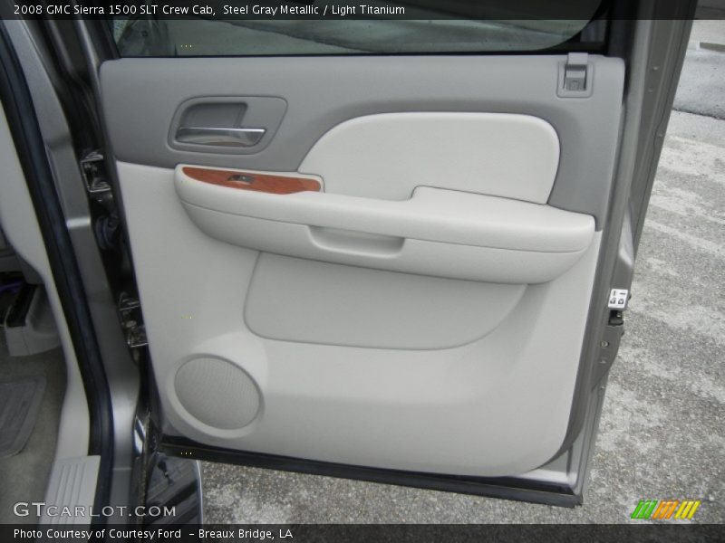 Steel Gray Metallic / Light Titanium 2008 GMC Sierra 1500 SLT Crew Cab
