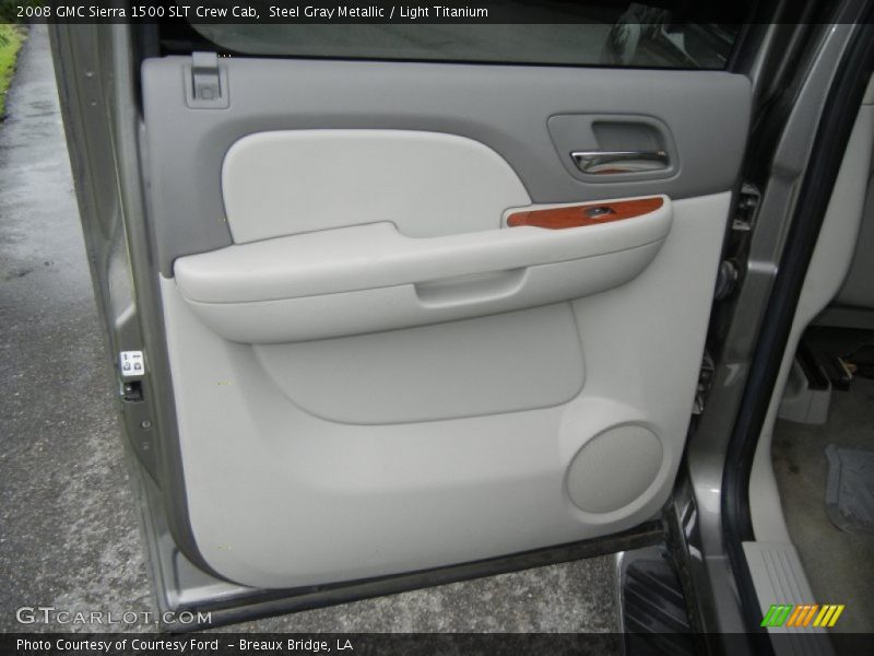 Steel Gray Metallic / Light Titanium 2008 GMC Sierra 1500 SLT Crew Cab