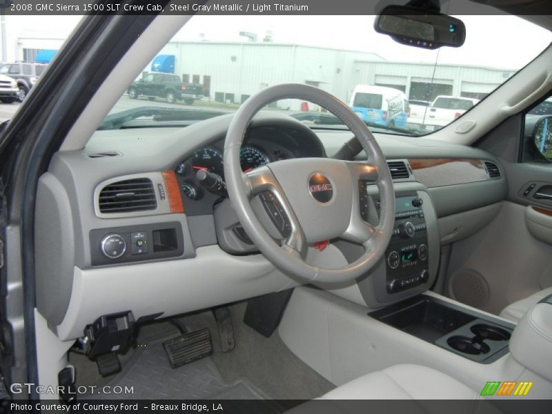 Steel Gray Metallic / Light Titanium 2008 GMC Sierra 1500 SLT Crew Cab
