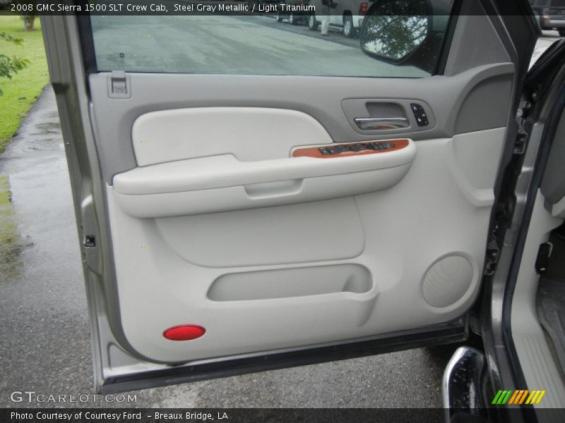 Steel Gray Metallic / Light Titanium 2008 GMC Sierra 1500 SLT Crew Cab