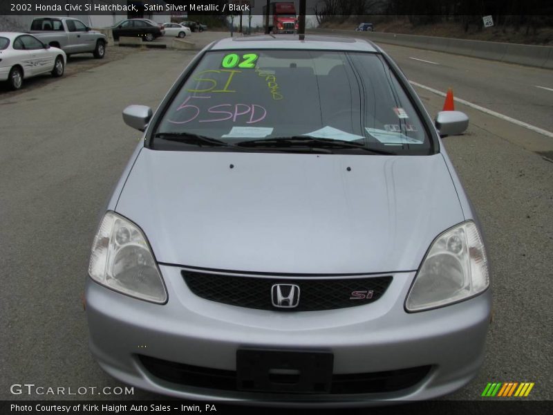 Satin Silver Metallic / Black 2002 Honda Civic Si Hatchback
