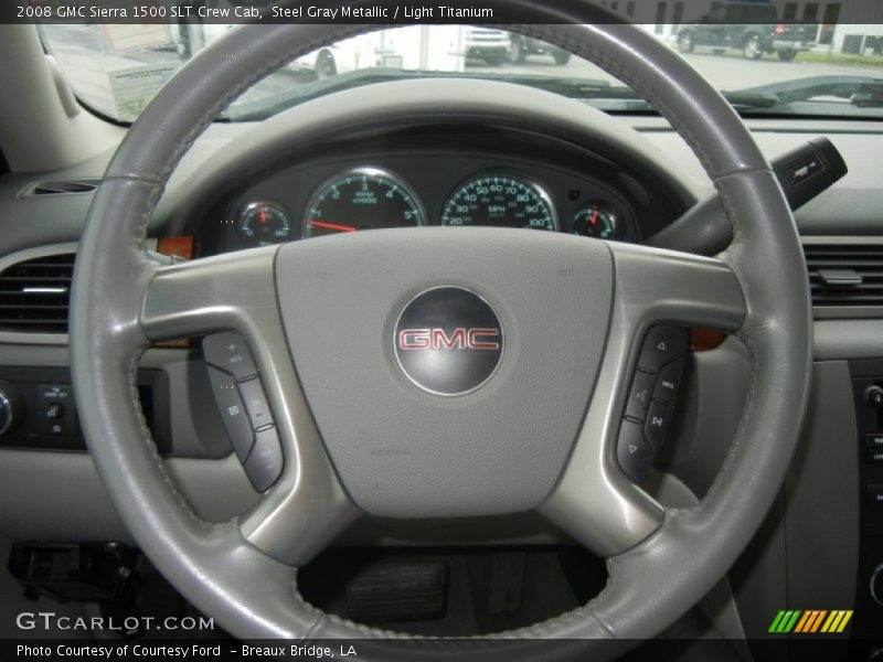 Steel Gray Metallic / Light Titanium 2008 GMC Sierra 1500 SLT Crew Cab