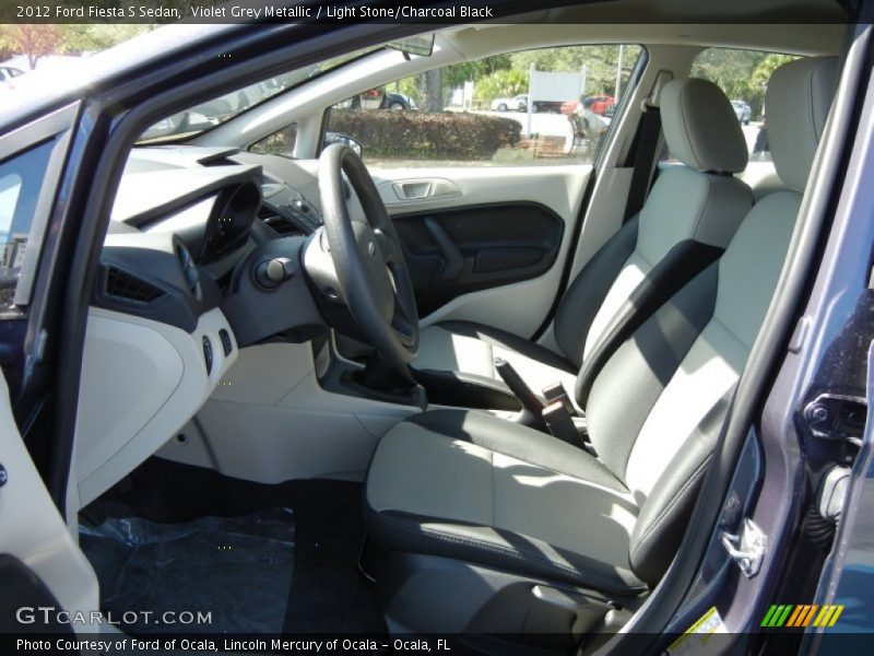 Violet Grey Metallic / Light Stone/Charcoal Black 2012 Ford Fiesta S Sedan