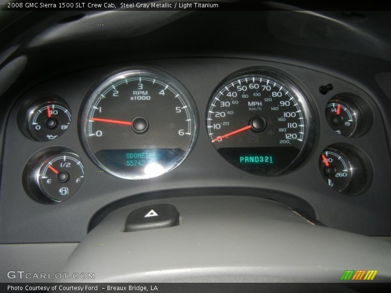 Steel Gray Metallic / Light Titanium 2008 GMC Sierra 1500 SLT Crew Cab