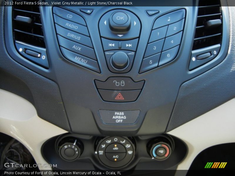Violet Grey Metallic / Light Stone/Charcoal Black 2012 Ford Fiesta S Sedan