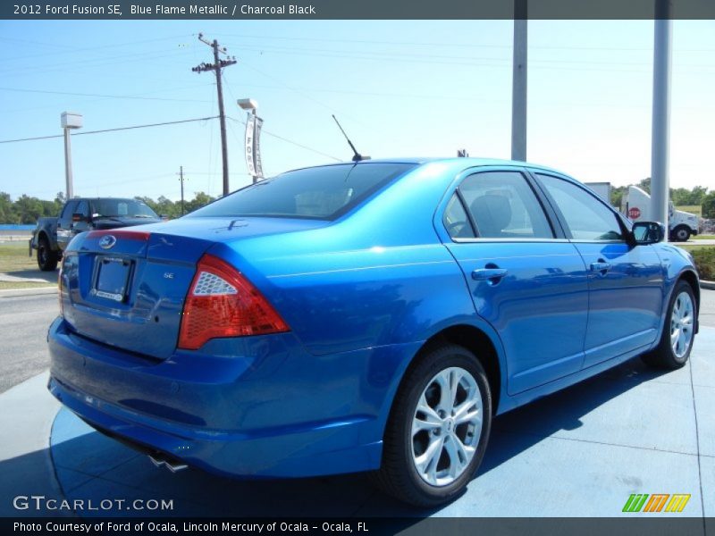 Blue Flame Metallic / Charcoal Black 2012 Ford Fusion SE
