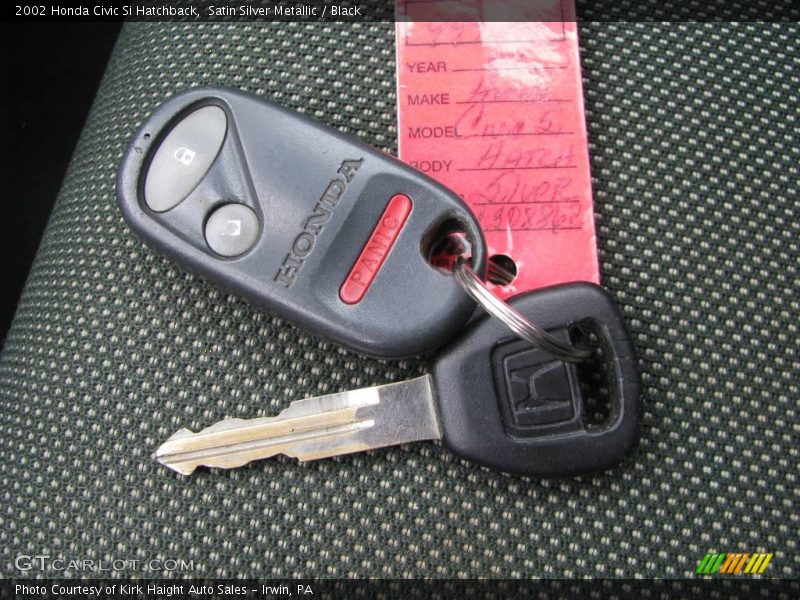 Satin Silver Metallic / Black 2002 Honda Civic Si Hatchback