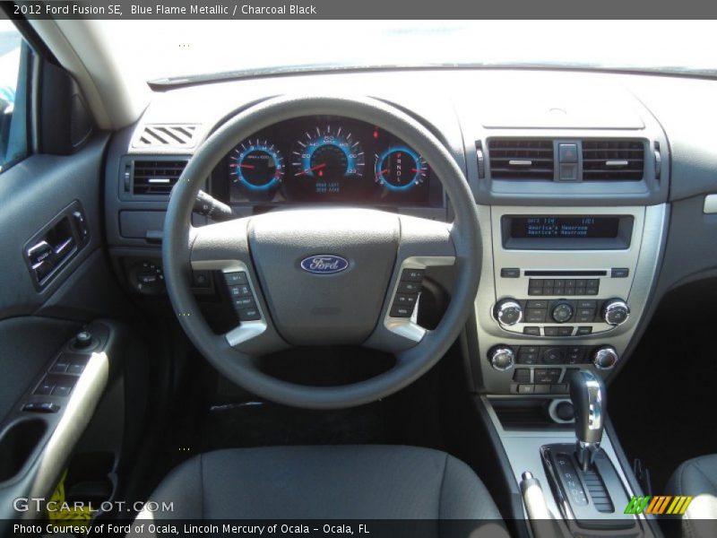 Blue Flame Metallic / Charcoal Black 2012 Ford Fusion SE