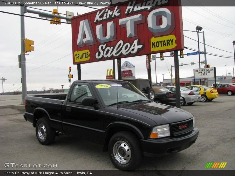 Onyx Black / Pewter 2000 GMC Sonoma SLS Regular Cab 4x4