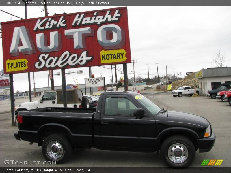 Onyx Black / Pewter 2000 GMC Sonoma SLS Regular Cab 4x4