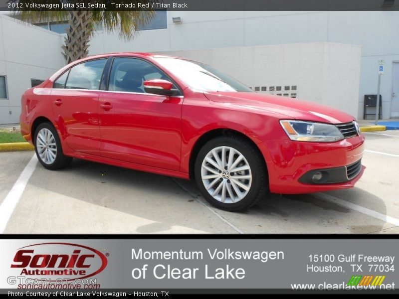 Tornado Red / Titan Black 2012 Volkswagen Jetta SEL Sedan