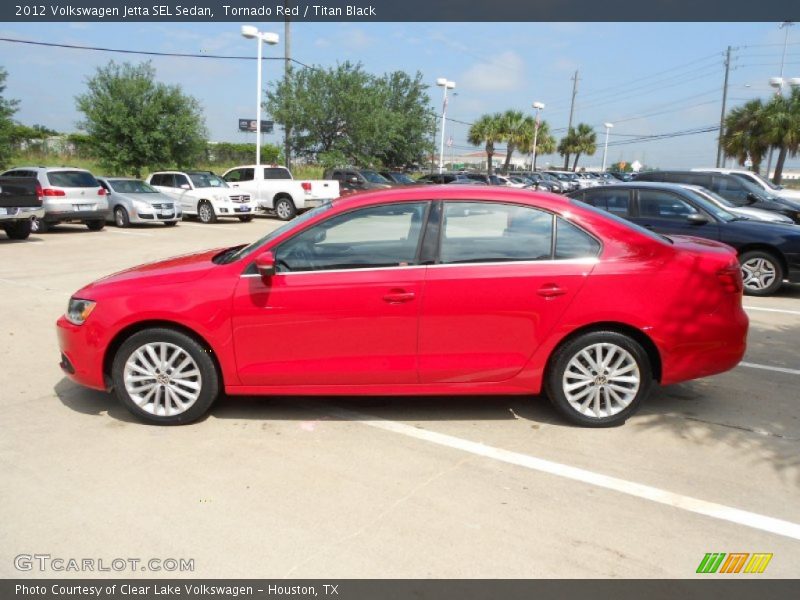 Tornado Red / Titan Black 2012 Volkswagen Jetta SEL Sedan