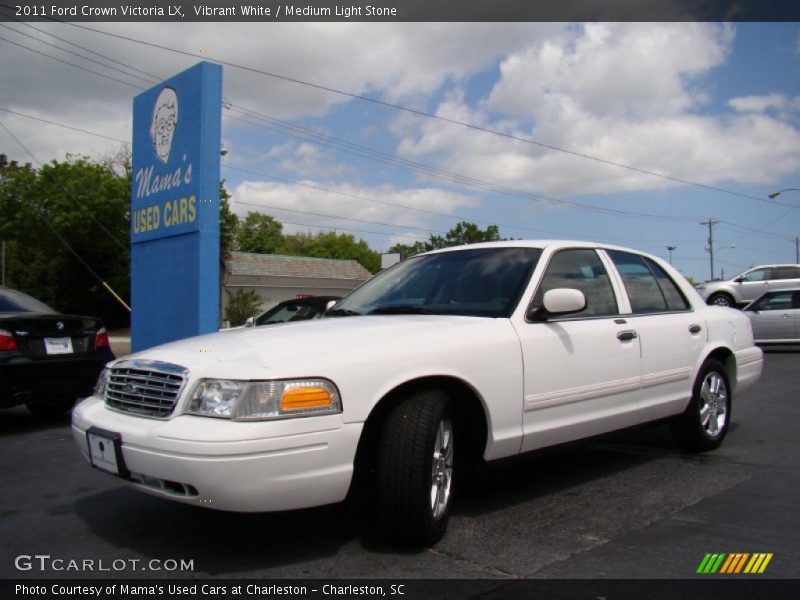 Vibrant White / Medium Light Stone 2011 Ford Crown Victoria LX