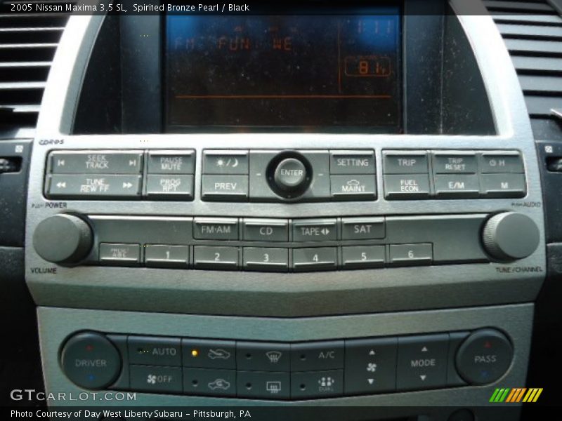 Spirited Bronze Pearl / Black 2005 Nissan Maxima 3.5 SL