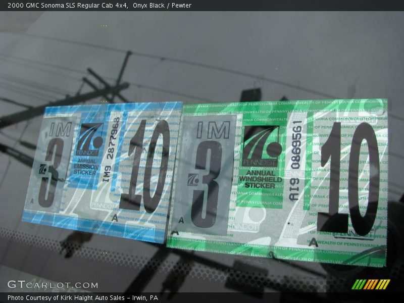 Onyx Black / Pewter 2000 GMC Sonoma SLS Regular Cab 4x4