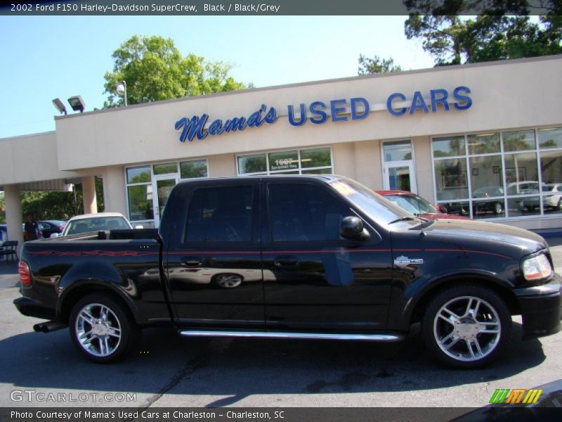 Black / Black/Grey 2002 Ford F150 Harley-Davidson SuperCrew