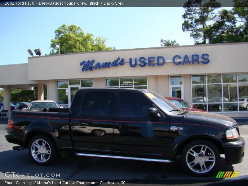 Black / Black/Grey 2002 Ford F150 Harley-Davidson SuperCrew