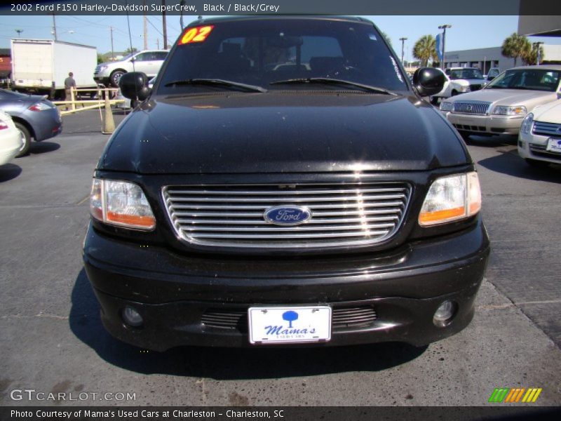 Black / Black/Grey 2002 Ford F150 Harley-Davidson SuperCrew