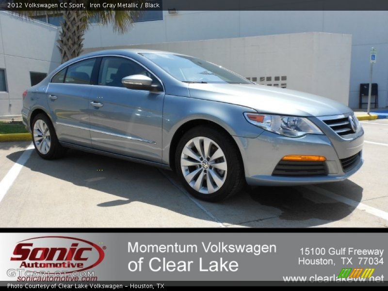 Iron Gray Metallic / Black 2012 Volkswagen CC Sport