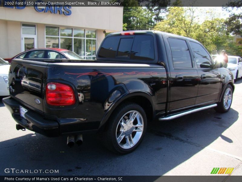 Black / Black/Grey 2002 Ford F150 Harley-Davidson SuperCrew