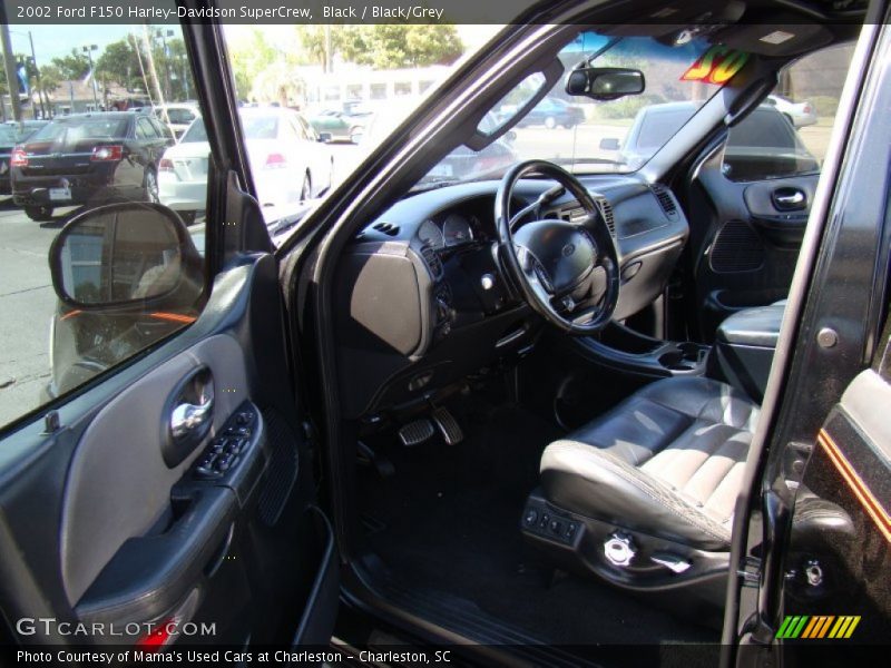 Black / Black/Grey 2002 Ford F150 Harley-Davidson SuperCrew