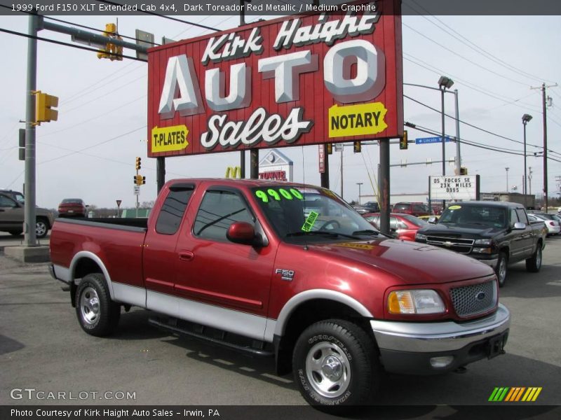 Dark Toreador Red Metallic / Medium Graphite 1999 Ford F150 XLT Extended Cab 4x4