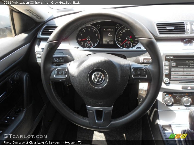 Iron Gray Metallic / Black 2012 Volkswagen CC Sport