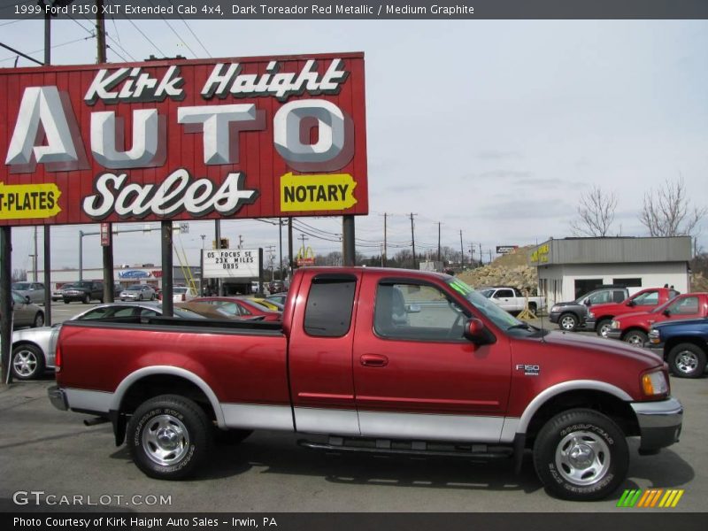 Dark Toreador Red Metallic / Medium Graphite 1999 Ford F150 XLT Extended Cab 4x4