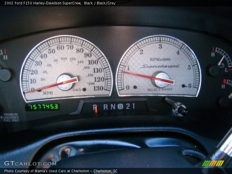 Black / Black/Grey 2002 Ford F150 Harley-Davidson SuperCrew