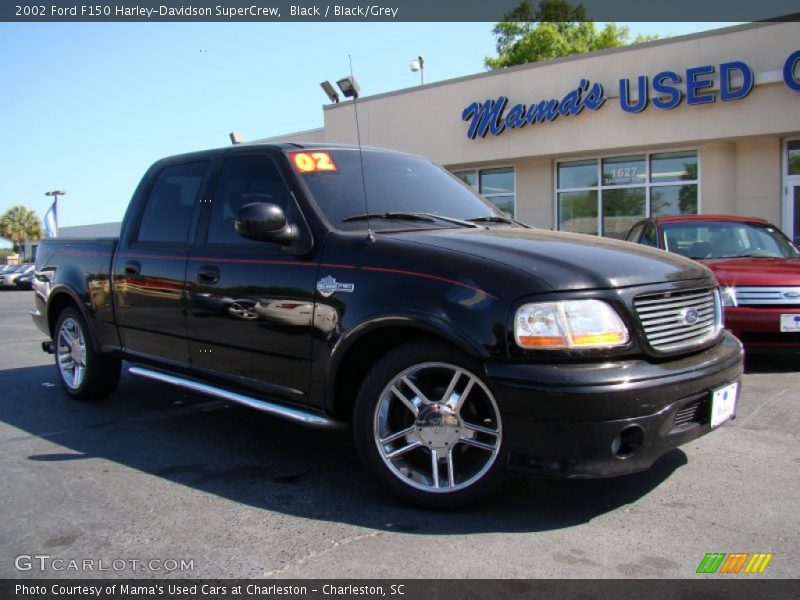 Black / Black/Grey 2002 Ford F150 Harley-Davidson SuperCrew