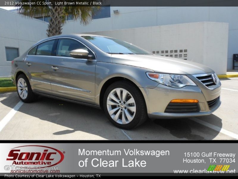Light Brown Metallic / Black 2012 Volkswagen CC Sport