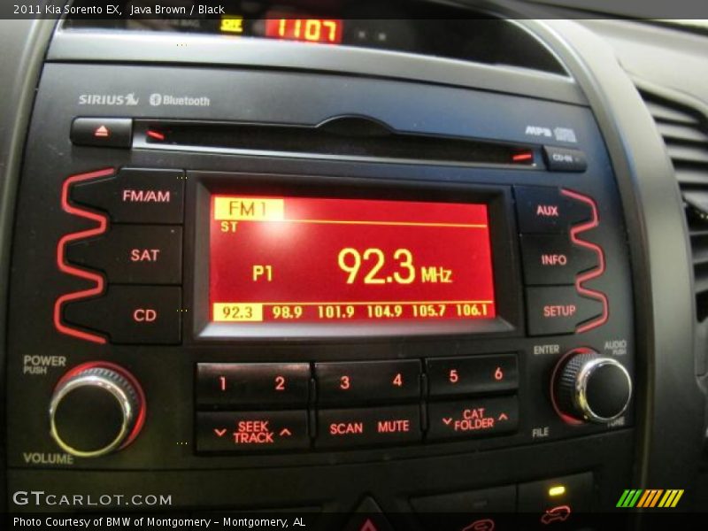 Java Brown / Black 2011 Kia Sorento EX