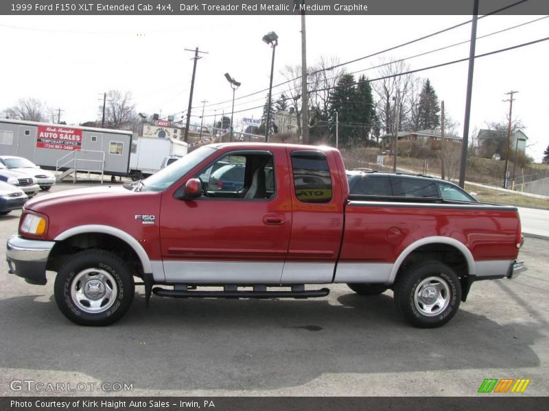 Dark Toreador Red Metallic / Medium Graphite 1999 Ford F150 XLT Extended Cab 4x4