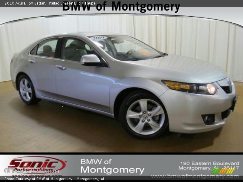 Palladium Metallic / Taupe 2010 Acura TSX Sedan