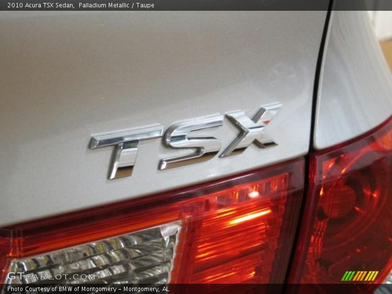 Palladium Metallic / Taupe 2010 Acura TSX Sedan