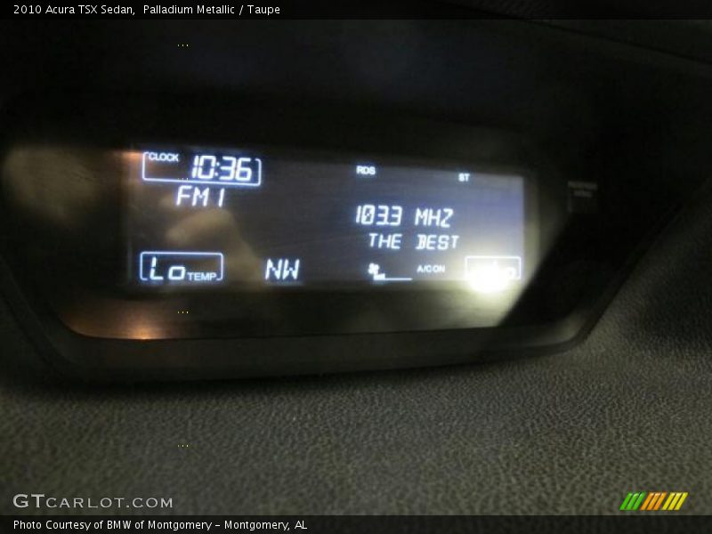 Palladium Metallic / Taupe 2010 Acura TSX Sedan