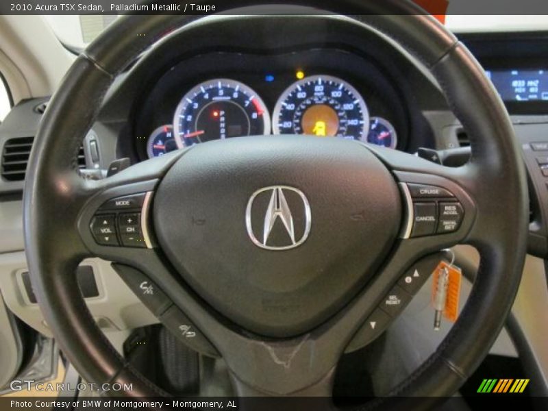 Palladium Metallic / Taupe 2010 Acura TSX Sedan