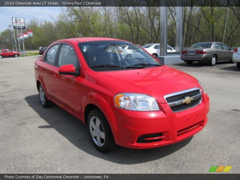 Victory Red / Charcoal 2010 Chevrolet Aveo LT Sedan