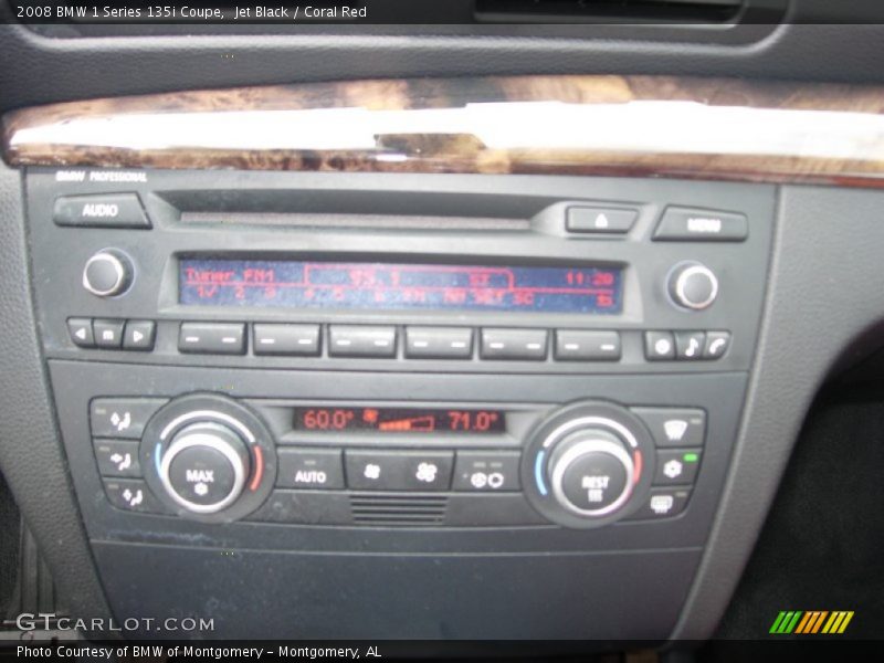 Jet Black / Coral Red 2008 BMW 1 Series 135i Coupe