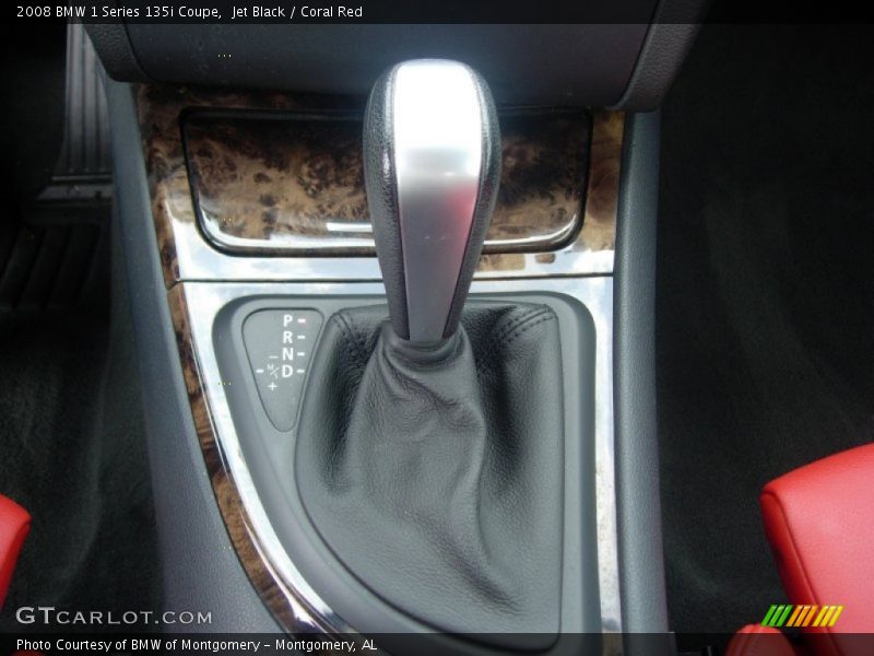 Jet Black / Coral Red 2008 BMW 1 Series 135i Coupe