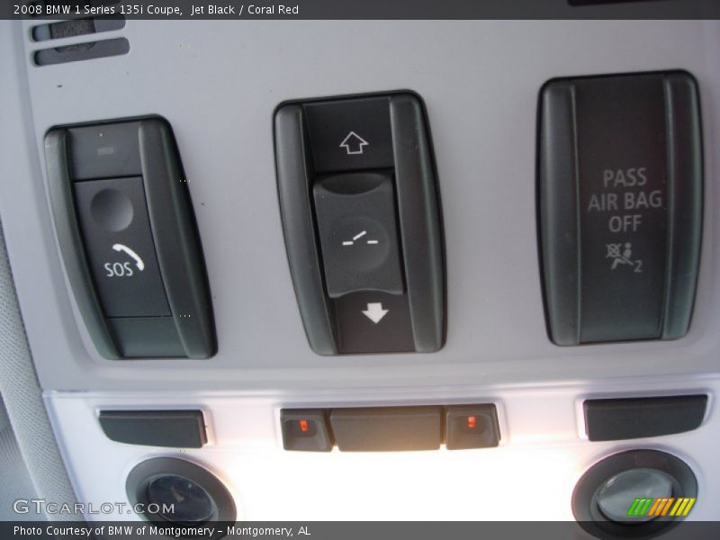 Jet Black / Coral Red 2008 BMW 1 Series 135i Coupe